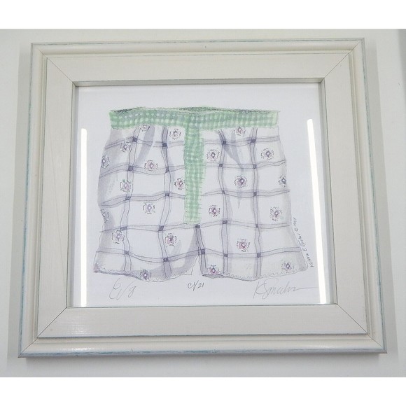 Kolene E Spicher Lingerie Art Pair Brasserie Bra Boxers Shorts Signed Numbered - Picture 2 of 11